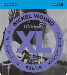 Struny do Gitary Elektrycznej - D'addario EXL115 11-49