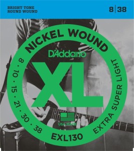 Struny do Gitary Elektrycznej - D'addario EXL130 8-38