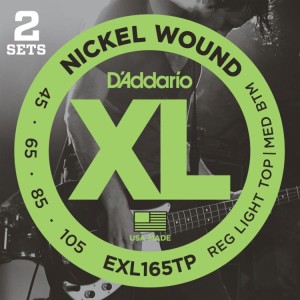 Struny do Gitary Basowej - D'addario EXL165 TP 45-105