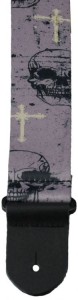 Pasek do Gitary - Perri's 1642 2" Heat Transfer Skull Cros