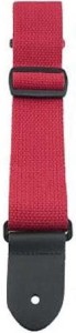 Pasek do Gitary - Perri's 1686 2" Red Cotton W/Leather
