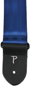 Pasek do Gitary - Perri's 1695 2" Navy Seatbelt W/  LTHR END
