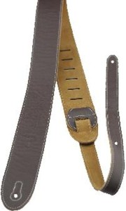 Pasek do Gitary - Perri's 6553 2" Soft Italian Skóra Chocl