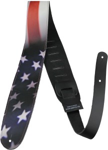 Pasek do Gitary - Perri's 6606 2" Leather USA Flag