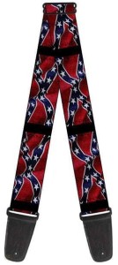 Pasek do Gitary - Perri's 6608 2" Leather Rebel Flag
