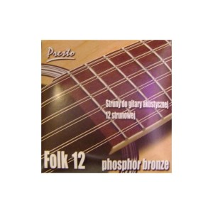 Struny do Gitary Akustycznej - Presto Folk 12str Phosphor