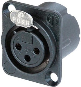 Gniazdo XLR żeńskie - Neutrik NC 3 FD LX B