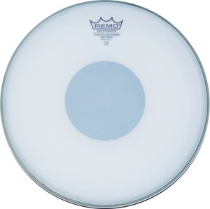 Remo 12" Controlled Sound Coated Emperor Black w/Bottom Black Dot