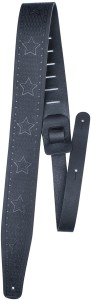 Pasek do Gitary - Perri's 6901 2,5" Black Belt Leather Stars