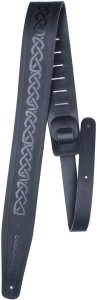 Pasek do Gitary - Perri's 6904 2,5" Black Belt Leather Braid