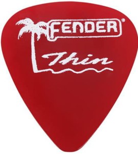 Kostka Gitarowa - Fender California Clear Pick 351 CA Red Thin