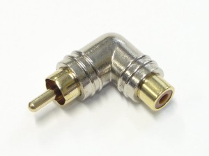 Przejściówka kątowa - Tri 0428 RCA WT RCA GN Kątowe
