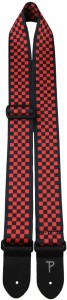 Pasek do Gitary - Perri's 6842 2" Poly Red Black Checker