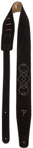 Pasek do Gitary - Perri's 7106 2,5" Black Suede Bubbles