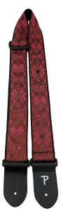 Pasek do Gitary - Perri's 6543 2" Jacquard Burgund Satin
