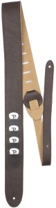 Pasek do Gitary - Perri's 7117 2" Leather 4Pick Pocket Brown