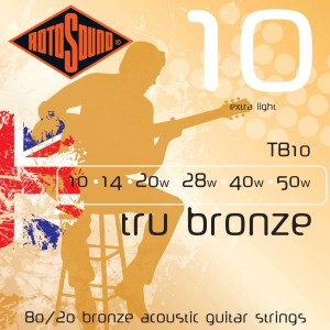 Struny do Gitary Akustycznej - Rotosound TB10 10-50
