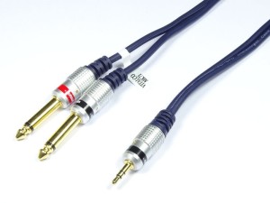 Tri 11345 Kabel Jack 3,5 stereo 2xJack 6,3 mono Vitalco 1,5m