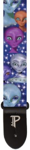 Pasek do Gitary - Perri's 7214 2" Polyester Kids Wanna Have Fun Purple Aliens