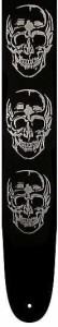Pasek do Gitary - Perri's 162 2,5" Embossed Skulls