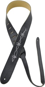 Pasek do Gitary - Perri's 6865 2" Embroidered Barbed Wire Black Soft