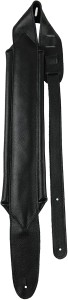 Pasek do Gitary - Perri's 6883 2.5” Deluxe Black Soft Garment Leather with Super Soft 3” Leather Pad for Extreme Comfort